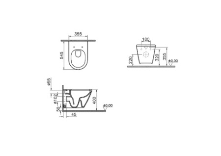 Фото унитаз подвесной безободковый vitra integra round 7041b003-0075 54 см, белый