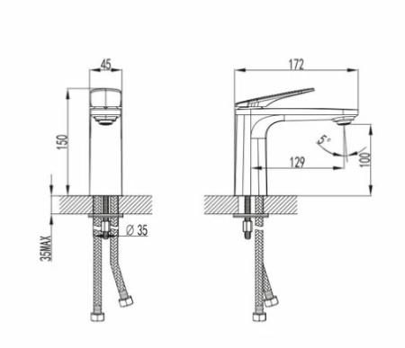 Фото смеситель для раковины aquame imola aqm6710cr, хром