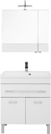 Фото комплект мебели aquanet верона new 75 белый (напольный 1 ящик 2 дверцы)