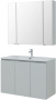 Фото комплект мебели aquanet алвита new 100 3 дверцы, серый