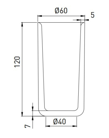 Фото стакан настольный salini gocce 1901201rf, матовый покраска по ral полностью