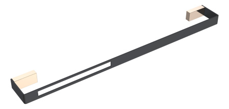 Фото полотенцедержатель длинный boheme q 10942-g-b, черный/золото