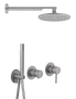 Фото душевая система remer x style x96s02onpo, никель матовый брашированный