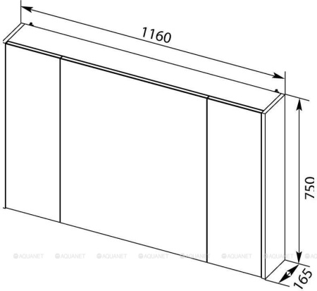 Фото зеркало-шкаф aquanet остин 120 белый