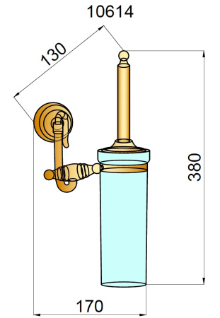 Фото ерш настенный boheme medici 10614, бронза