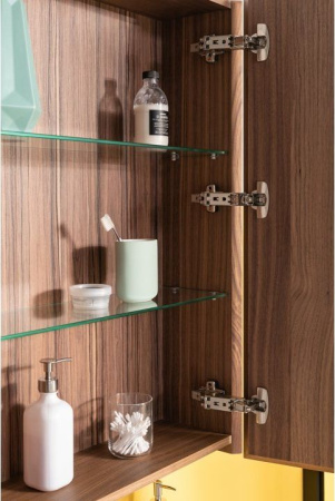 Фото зеркало-шкаф aquanet нью-йорк 60 орех