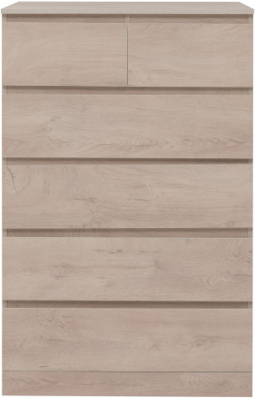 Фото комод aquanet сканди 80*48 см, дуб эдгрейн (6 ящиков)