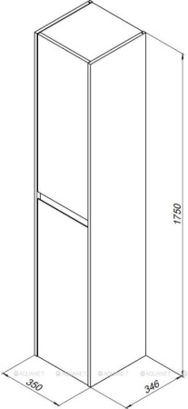 Фото пенал подвесной aquanet nova lite 35 дуб рошелье