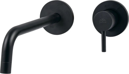 Фото смеситель для раковины paffoni light lig006no70 встраиваемый в стену, черный матовый