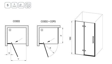 Фото дверь в нишу ravak cool! 100*195 см x0vvac300z1, стекло прозрачное, профиль черный Фото дверь в нишу ravak cool! 100*195 см x0vvac300z1, стекло прозрачное, профиль черный