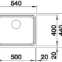 Фото мойка кухонная blanco etagon 500-if/a 521840 нерж. сталь зерк.пол.