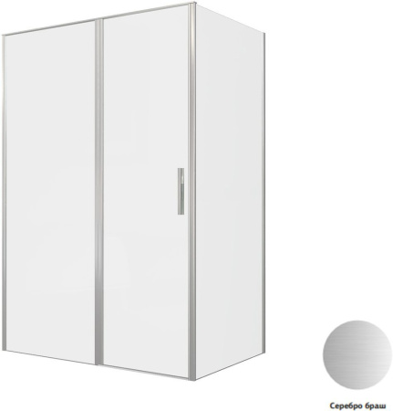 Фото душевой угол allen brau priority 3.31035.ba + 3.31044.ba 140*90*200 см, профиль серебро браш