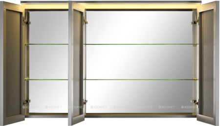 Фото зеркало-шкаф de aqua алюминиум 120 серебро