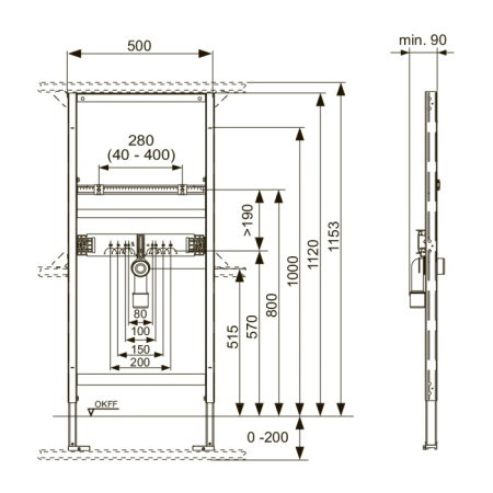 Фото инсталляция для раковины tece teceprofil 9310000