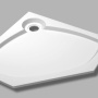 Фото душевой поддон cezares tray-s-p-100-56-lt 100x100 пятиугольник