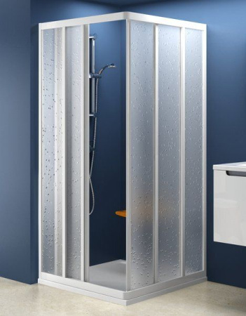 Фото душевой угол ravak supernova asrv3-90 15v70102zg 90*188 см, профиль белый/стекло матовое