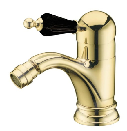 Фото смеситель для биде boheme tradizionale nero 256, золото