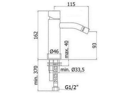 Фото смеситель для биде paffoni light ligx131cr, хром