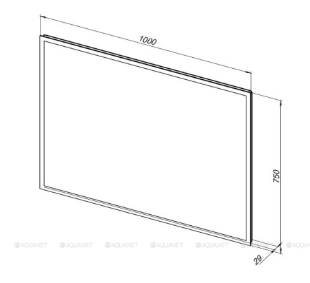 Зеркало с подсветкой Aquanet Оптима 100 белый матовый