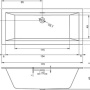 Фото акриловая ванна riho rething cubic br07c0500000000 170х75 (заполнение через перелив)