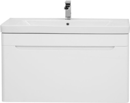 Фото тумба подвесная с раковиной aquanet софия 105 белый