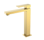 Фото смеситель для раковины высокий boheme qubic 472-mg, матовое золото