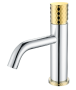 Фото смеситель для раковины boheme stick 121-crg, хром/золото
