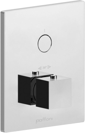 Фото встраиваемый смеситель для душа paffoni compact box cpt513cr термостат, хром