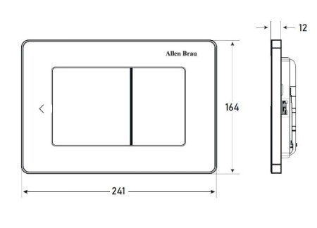 Фото клавиша смыва allen brau infinity 9.20006.bn, сталь браш