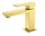 Фото смеситель для раковины boheme qubic 471-mg, матовое золото