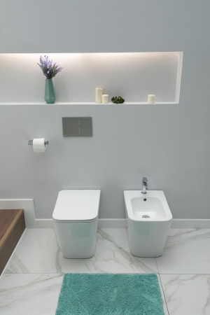 Фото унитаз приставной aquanet rimless tavr 2.0 f lx-1908 безободковый, сиденье микролифт