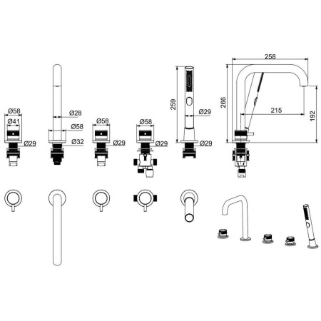 Фото смеситель на борт ванны allen brau priority 5.31007-00, хром