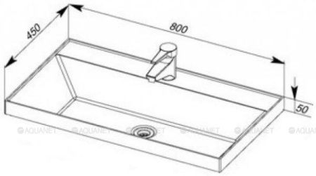 Фото раковина для тумбы aquanet орлеан 80 см, белая