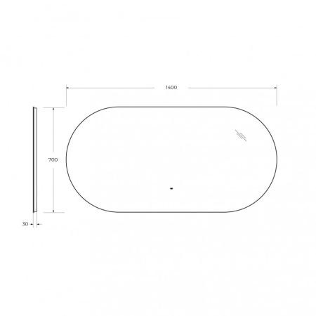 Зеркало с подсветкой Cezares CZR-SPC-VAGUE-1400-700-MOV 140*70 см
