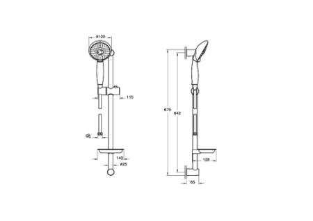 Фото душевой гарнитур vitra cozy 5f a45682exp, хром