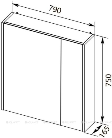 Фото зеркало-шкаф aquanet палермо 80 белый