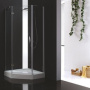 Фото душевой уголок cezares bergamo bergamo-w-p-1-100-c-cr-r-iv 100x100 правая стекло прозрачное/хром