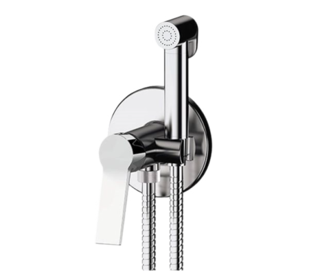 Фото гигиенический душ со смесителем remer slash sl65w, хром