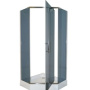 Фото душевой уголок parly zpe91 тонированное стекло / хром 90х90