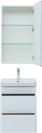 Фото комплект мебели aquanet софия 50 белый глянец (2 ящика)