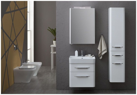 Фото тумба подвесная с раковиной aquanet виченца 60 белый