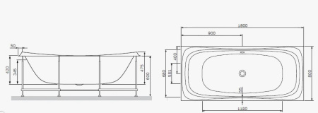 Фото акриловая ванна am.pm sensation 180*80 см, белая