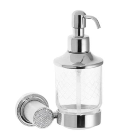 Фото настенный дозатор boheme royale cristal 10932-cr, хром