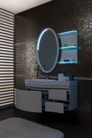 Фото комплект мебели aquanet опера 115 l белый (2 дверцы 2 ящика)