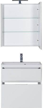Фото комплект мебели aquanet латина 70 белый (2 ящика)
