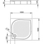 Фото душевой поддон radaway paros с mbc1010-03-1 100х100