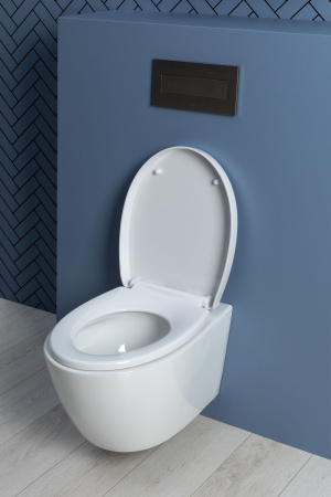 Фото унитаз подвесной безободковый aquanet zv-1, белый