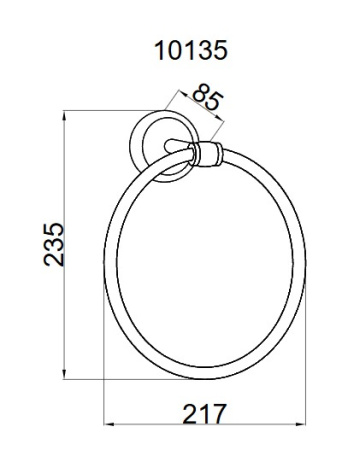 Фото кольцо для полотенца boheme vogue 10135, хром