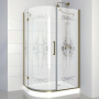 Фото душевой уголок cezares magic royal palace magic-rh-1-120/90-royal palace-cp-cr-r 120x90 правый стекло прозрачное с матовым узором/хром