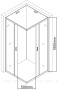 Фото душевой угол aquanet se-900s 90*90*185 см, профиль хром/прозрачное стекло